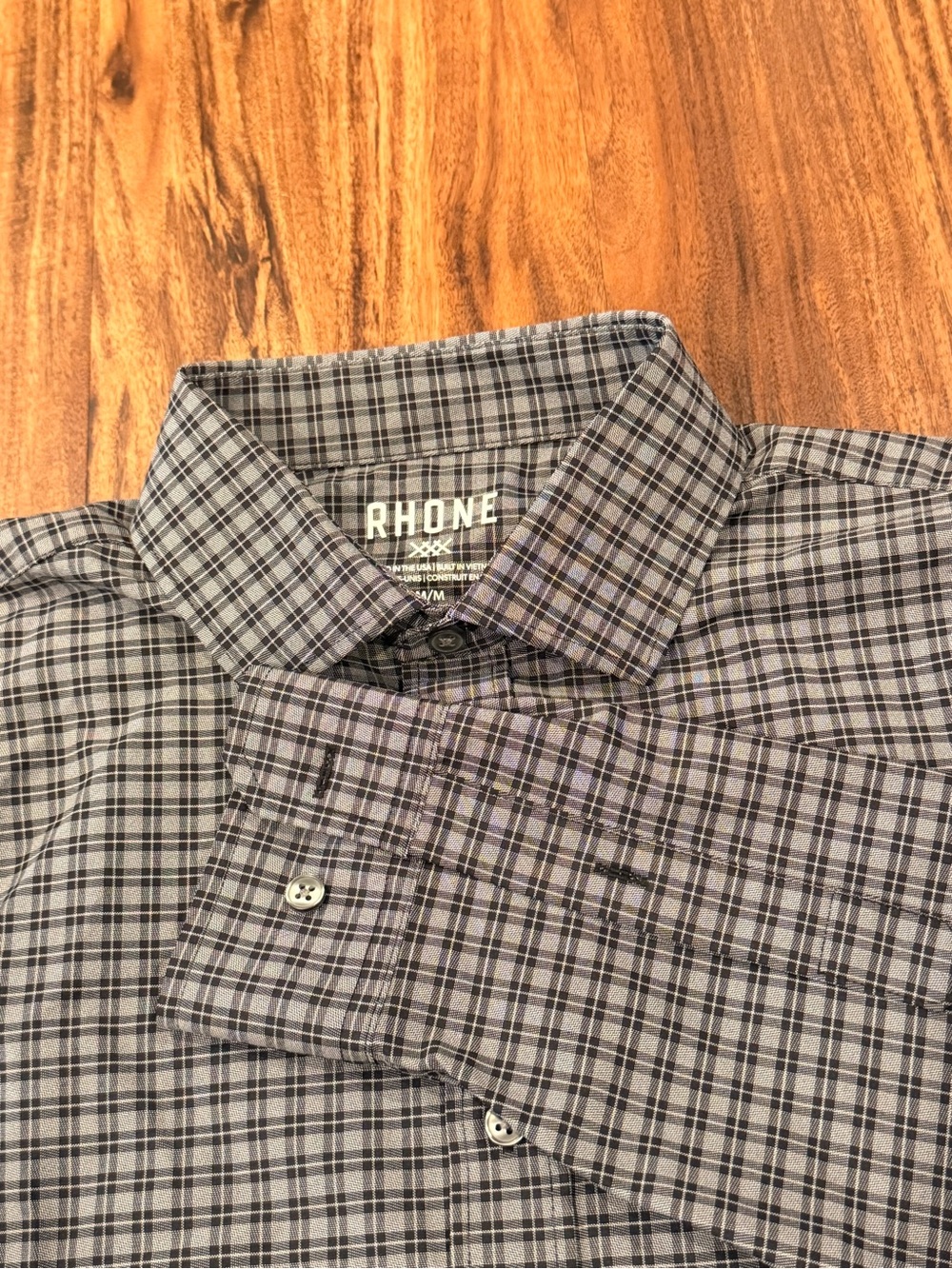 Commuter Shirt Stretch Long Sleeve Medium Mens Plaid Performance